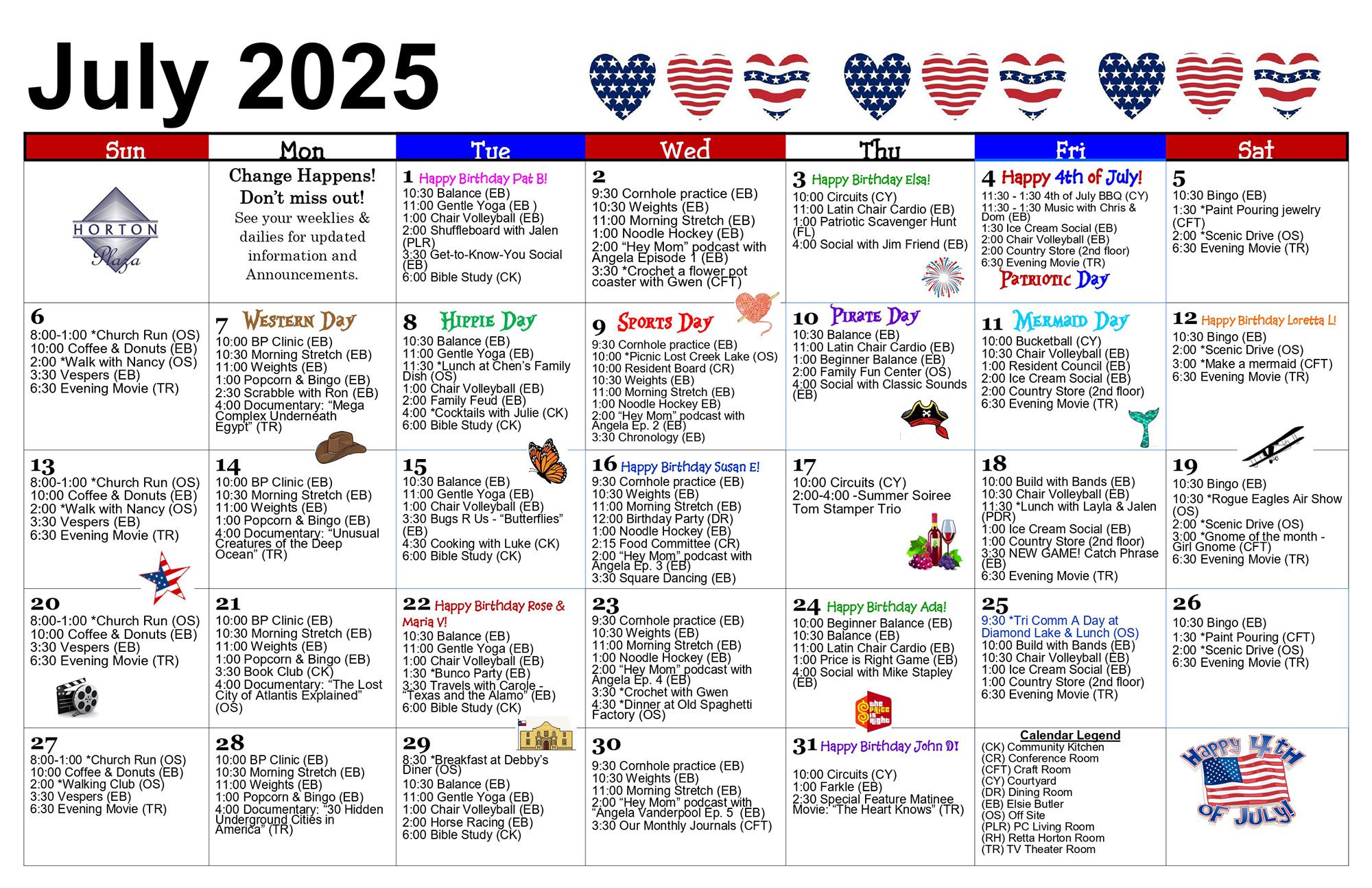 July Calendar