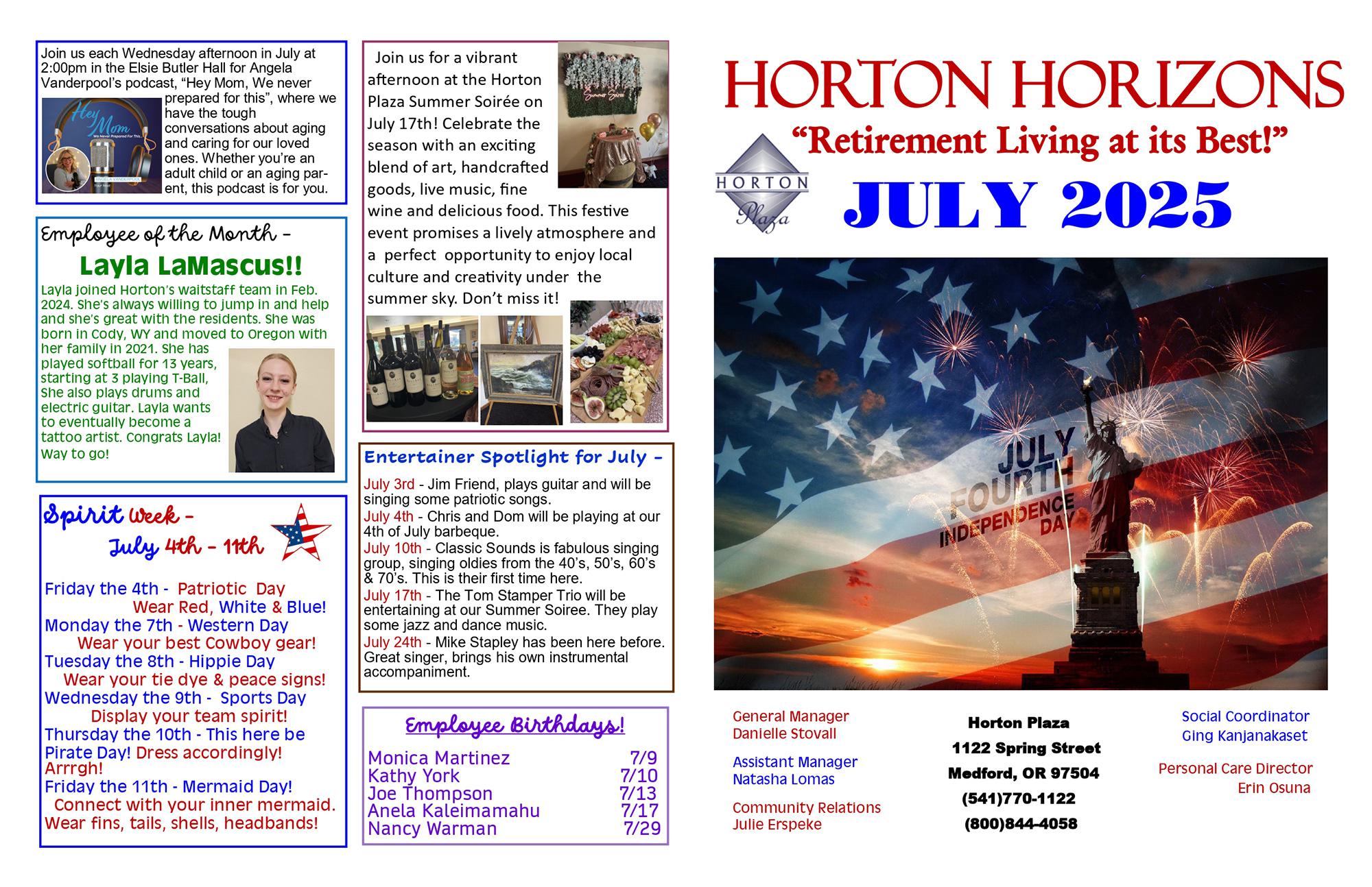 July Calendar